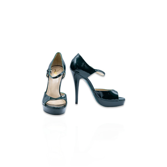 Yves Saint Laurent YSL Women's Green Heels - Used - Size 37.5